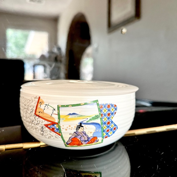 Japanese Bowl & Chopstick Rests Set - Picture 2 of 10